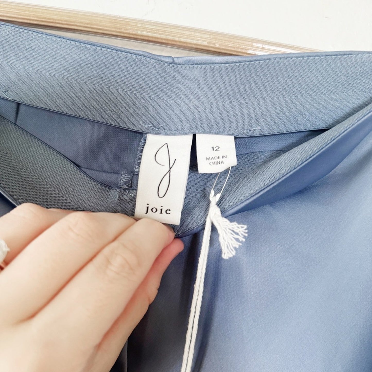 Joie Blue Satin wide leg capris size 12