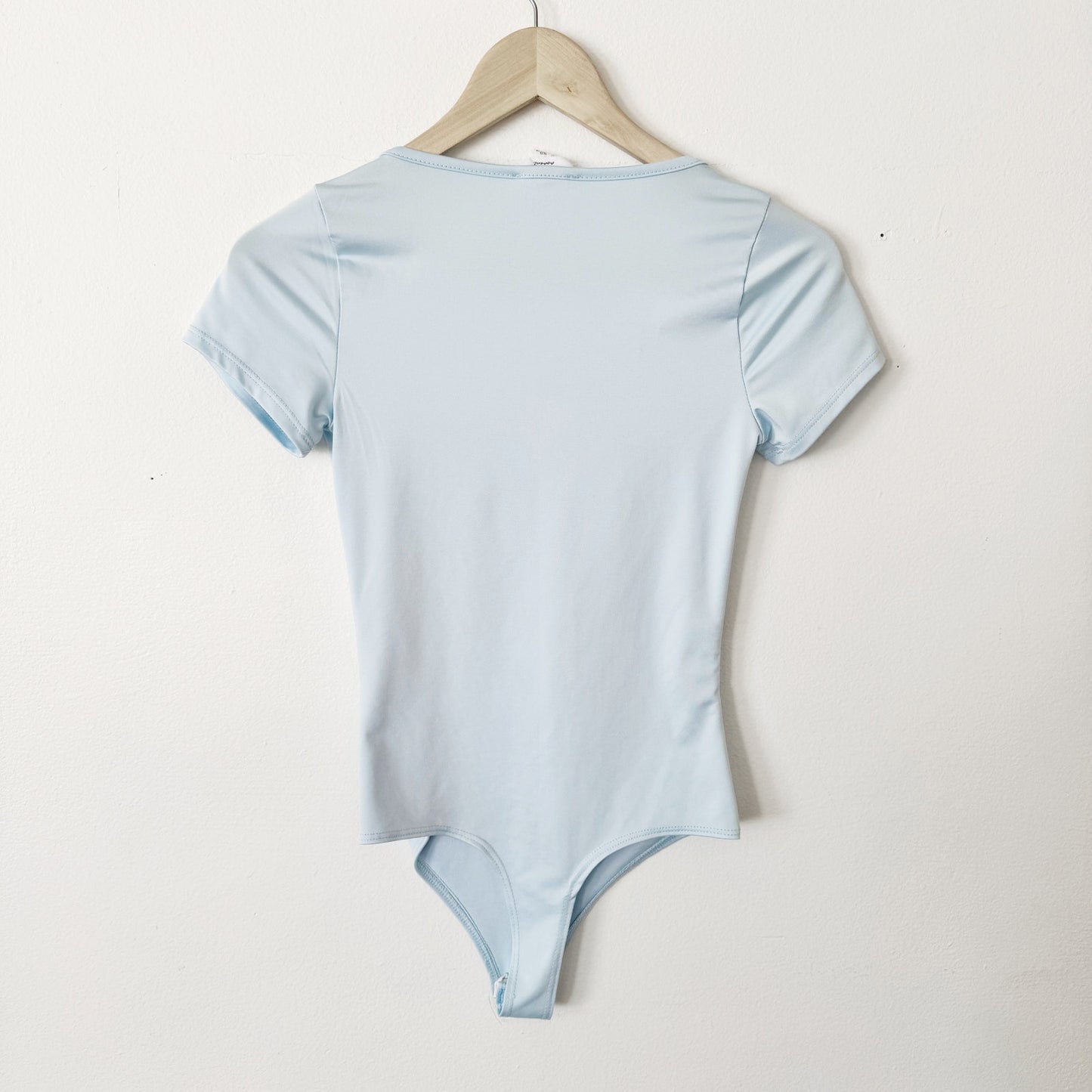 Live in the Moment blue square neck bodysuit XS
