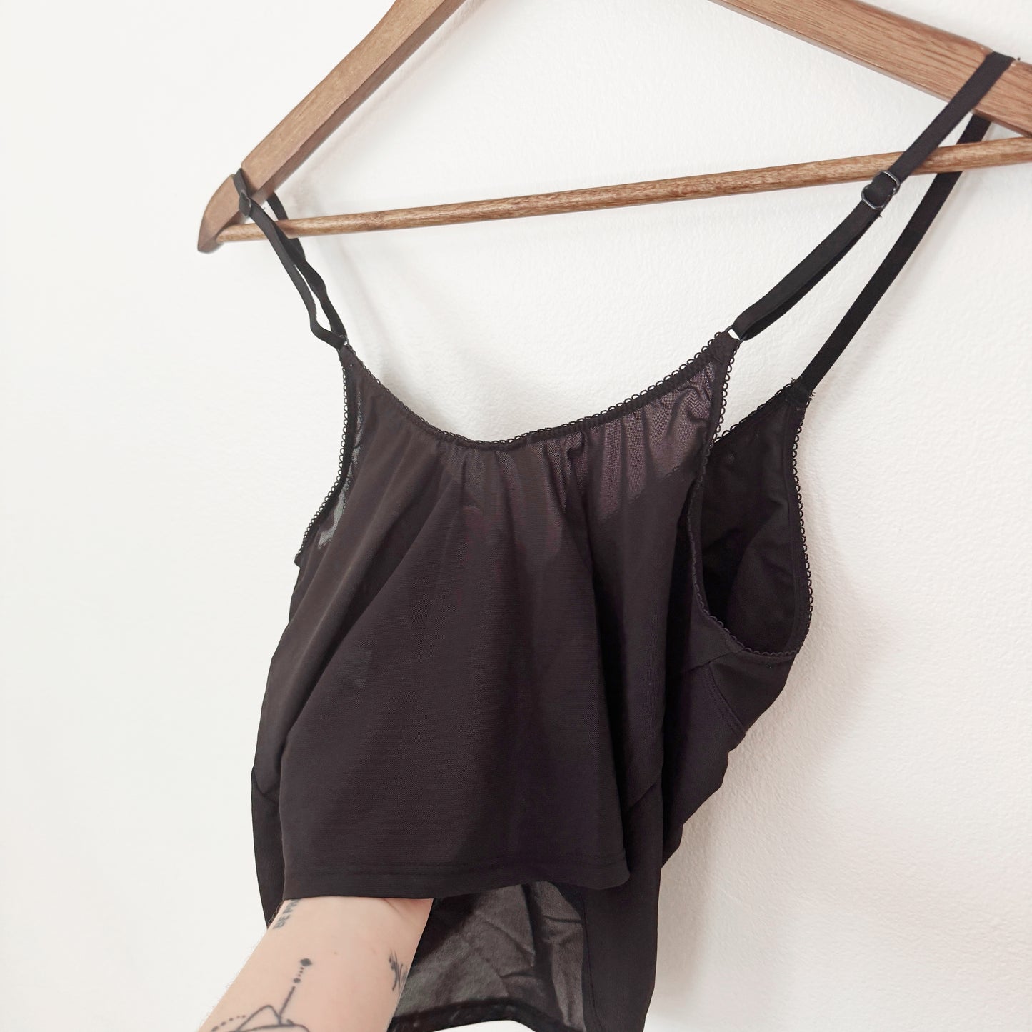 Large | Urban outfitters Black sheer “lingerie” style top