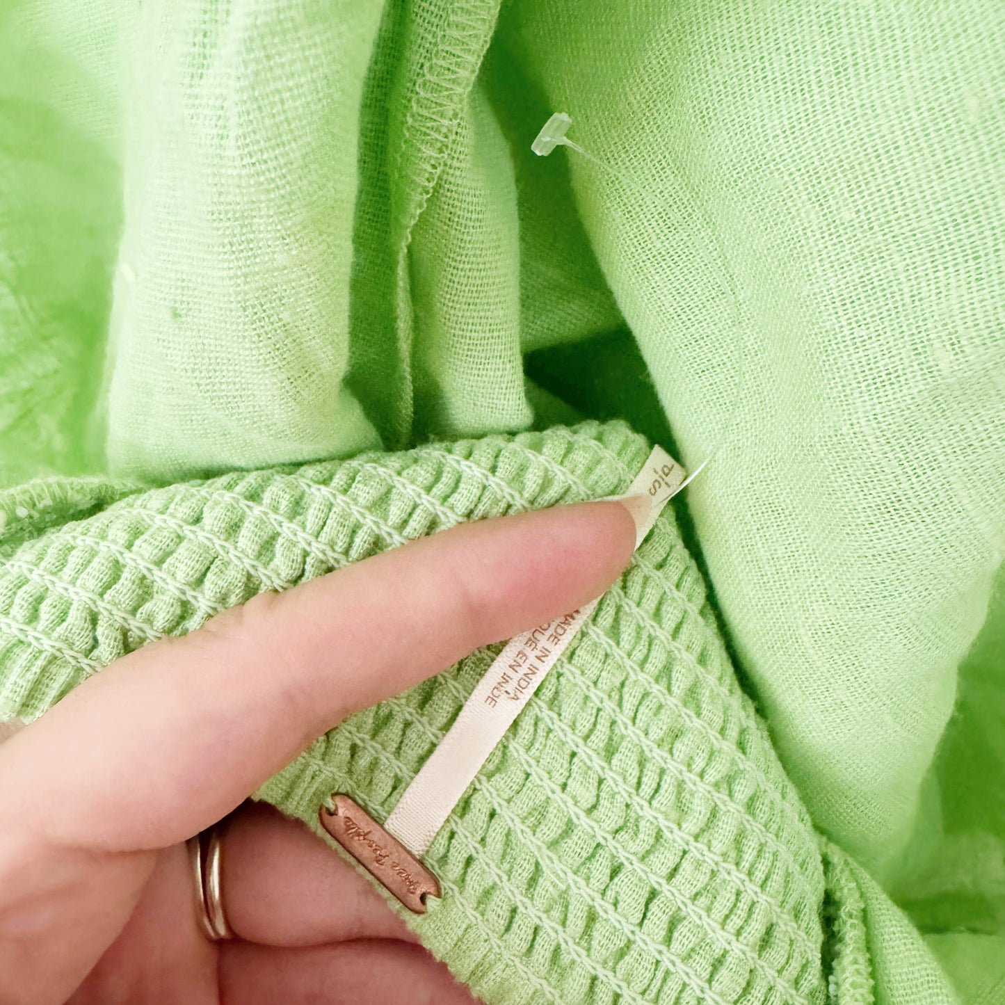 Small | Free people Green linen halter top