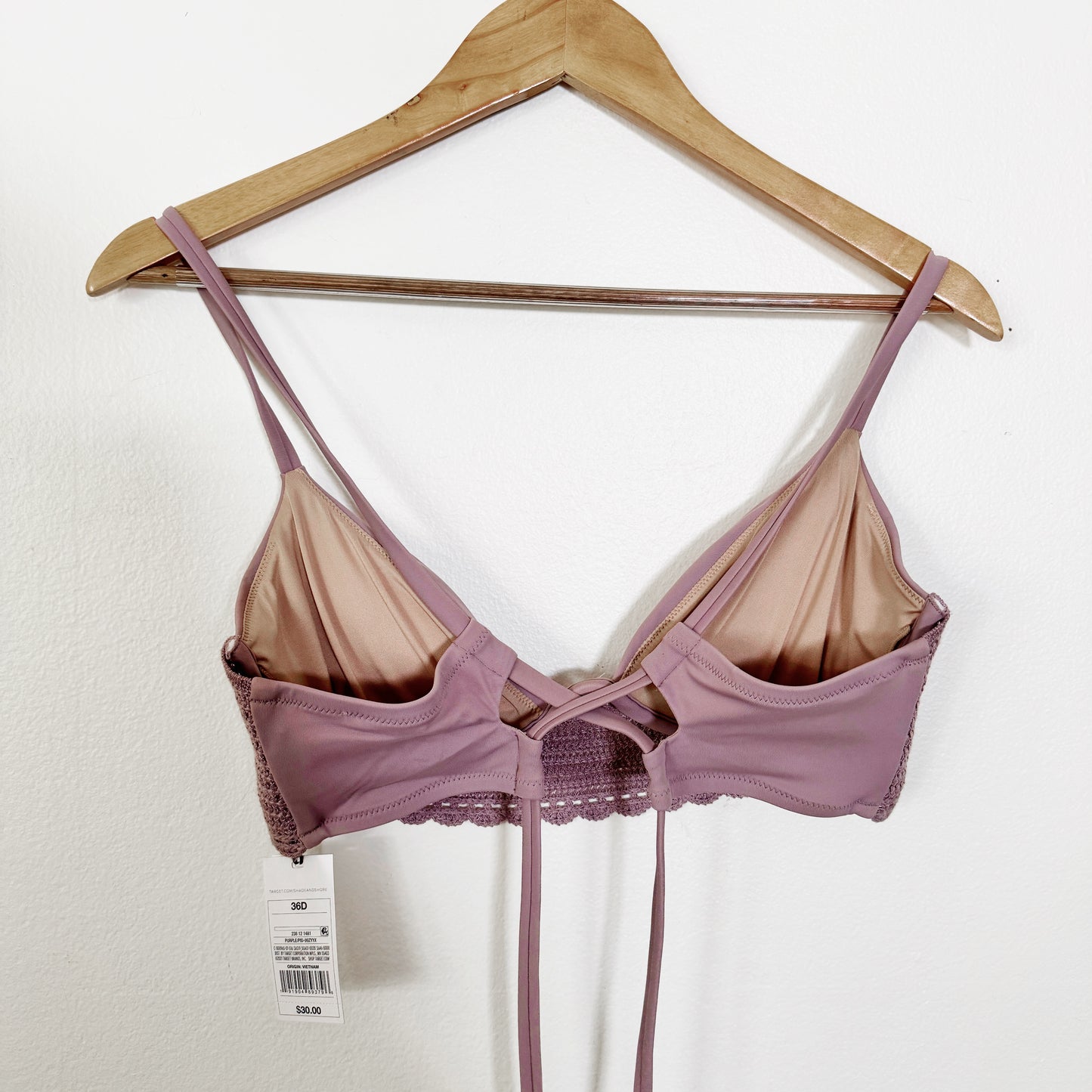 36D | Shade n shore Crochet bikini top NWT