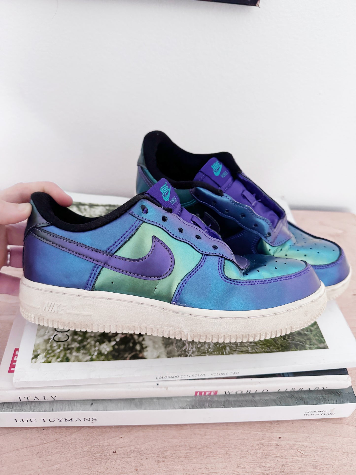 3Y | purple Neptune Nike Air Force ones