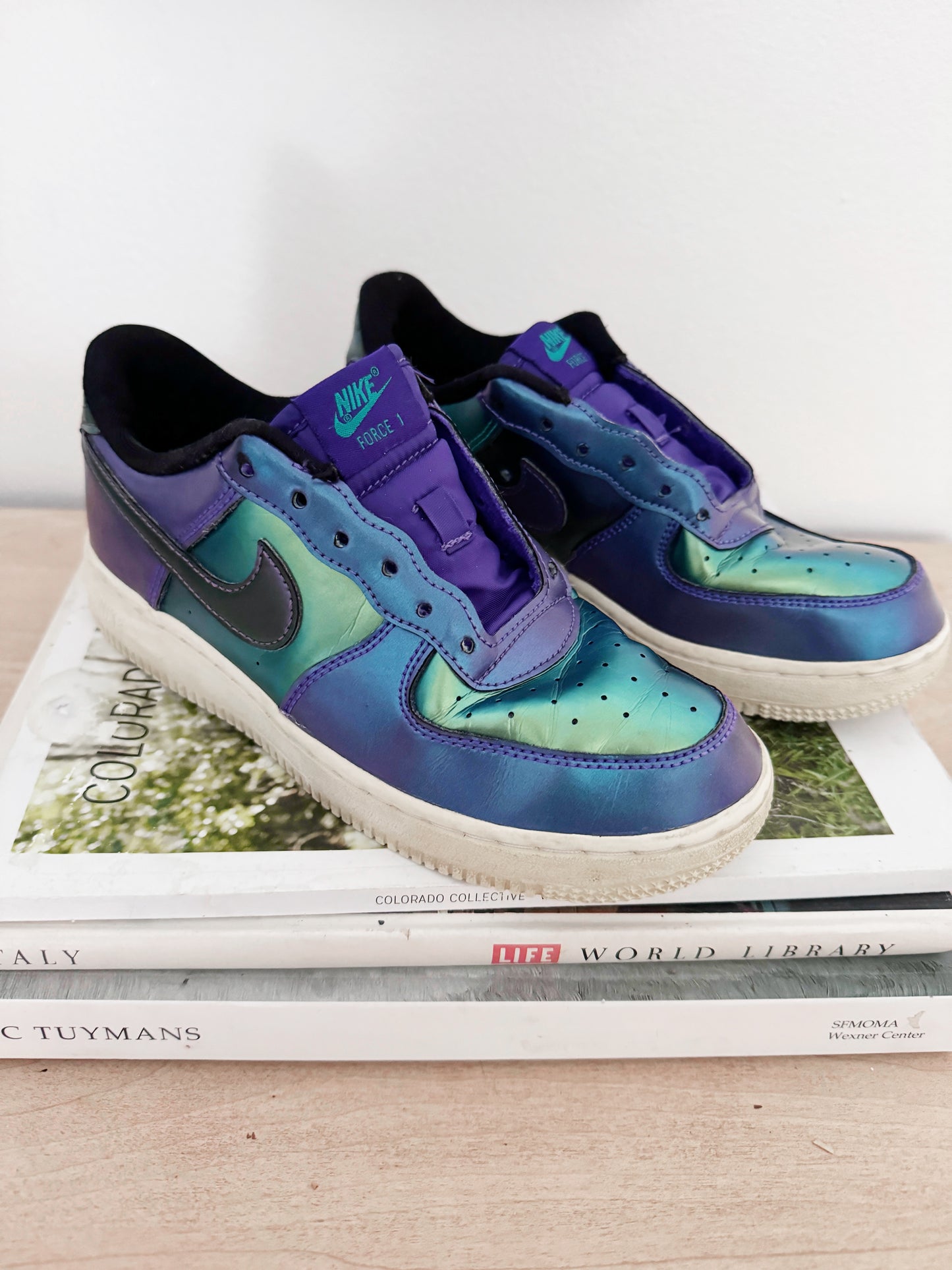 3Y | purple Neptune Nike Air Force ones