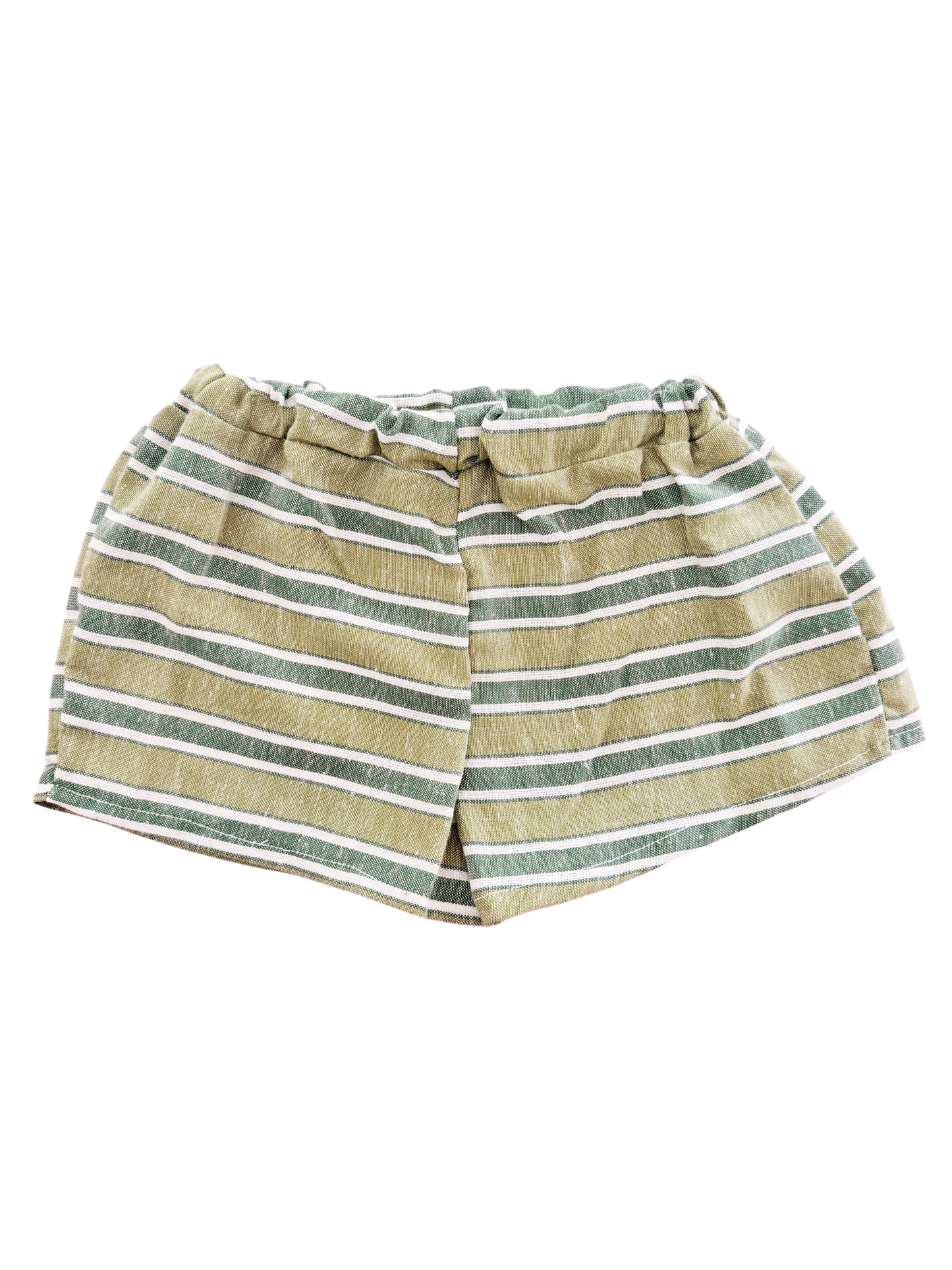 12/18mo green striped shorts