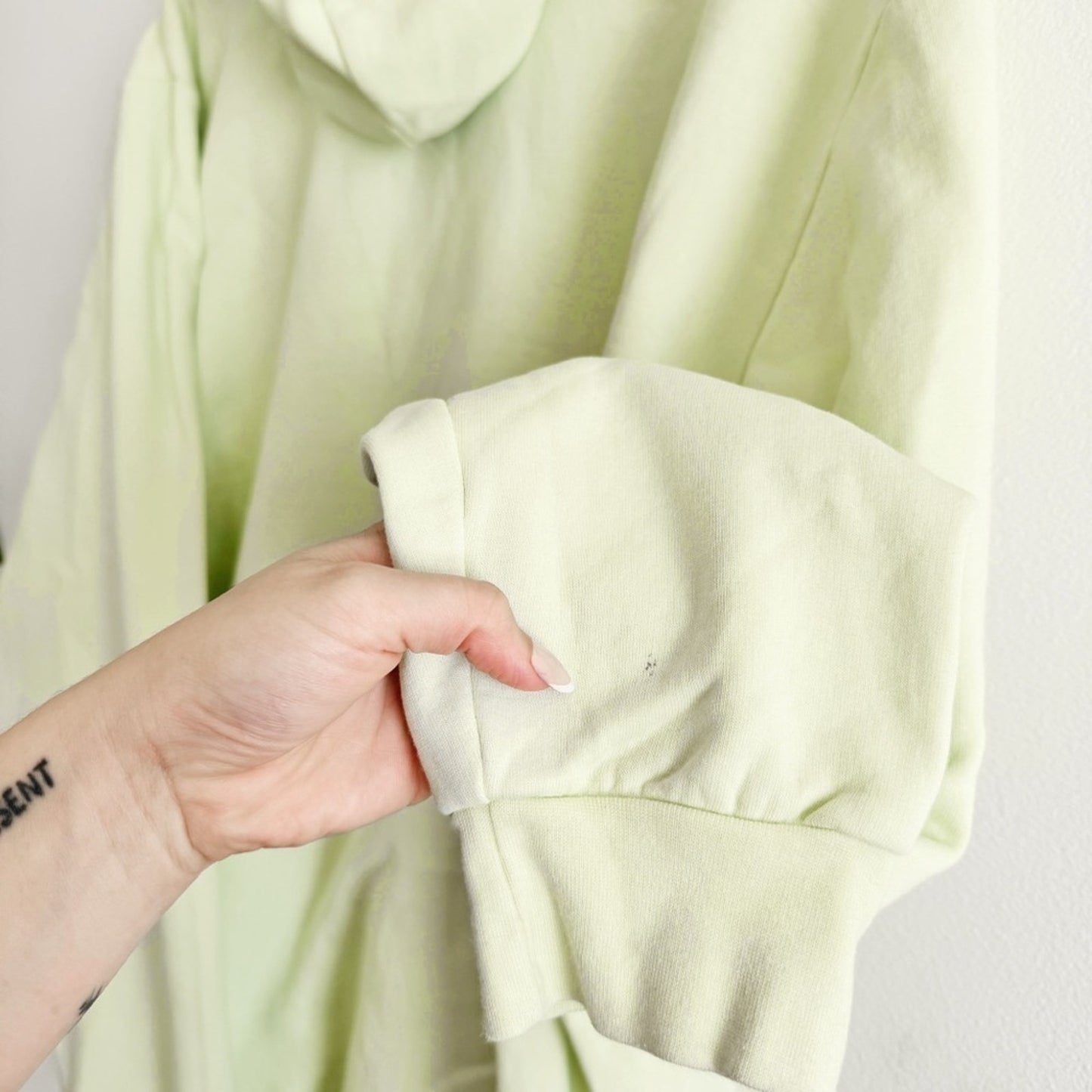 Pastel lime Adidas hoodie XXL