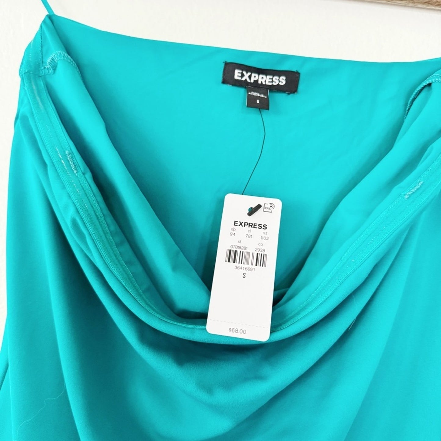 Express Turquoise mini strapless dress small NWT
