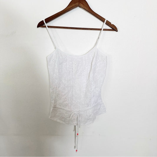 Aeropostale White Eyelet Camisole Tank Top - Women's small