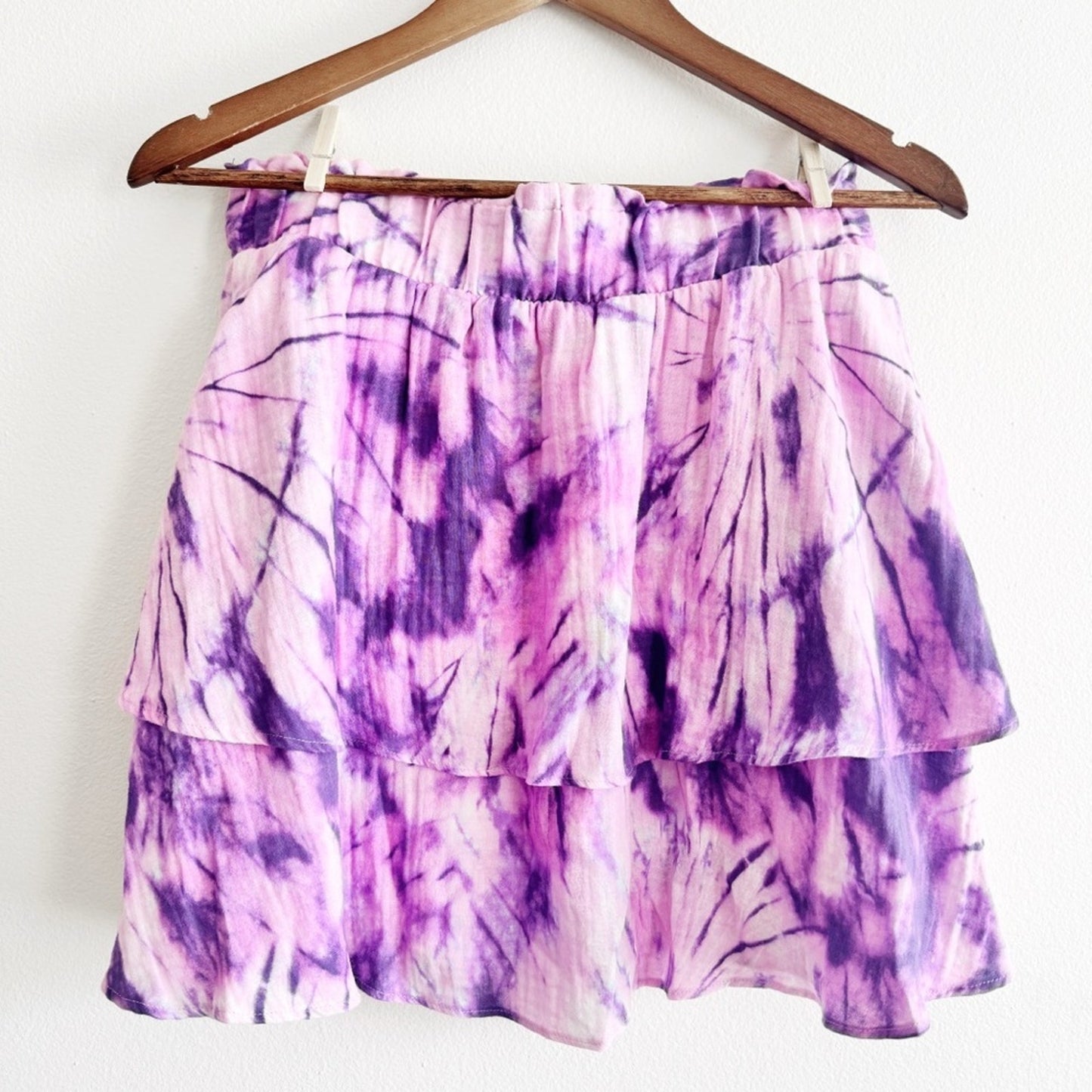 Purple tie dye show me your mumu skirt medium