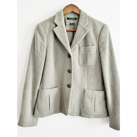 Ralph Lauren sage green Wool-Blend Blazer size 6