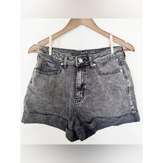 wild fable Black Acid-Wash Denim Shorts 4/6