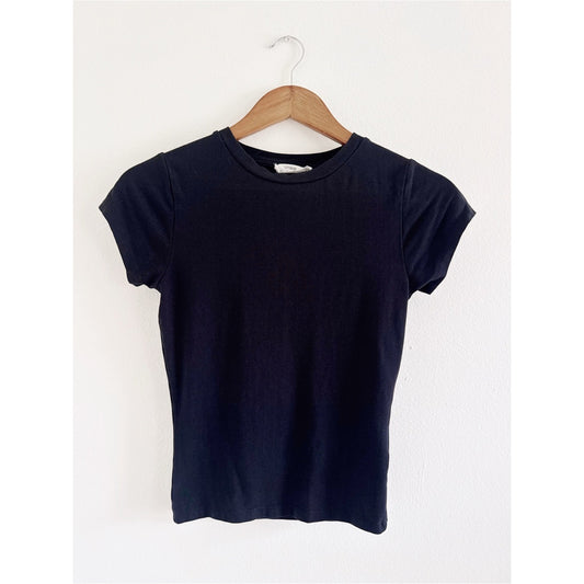 Cotton On Classic Black Crewneck baby Tee small