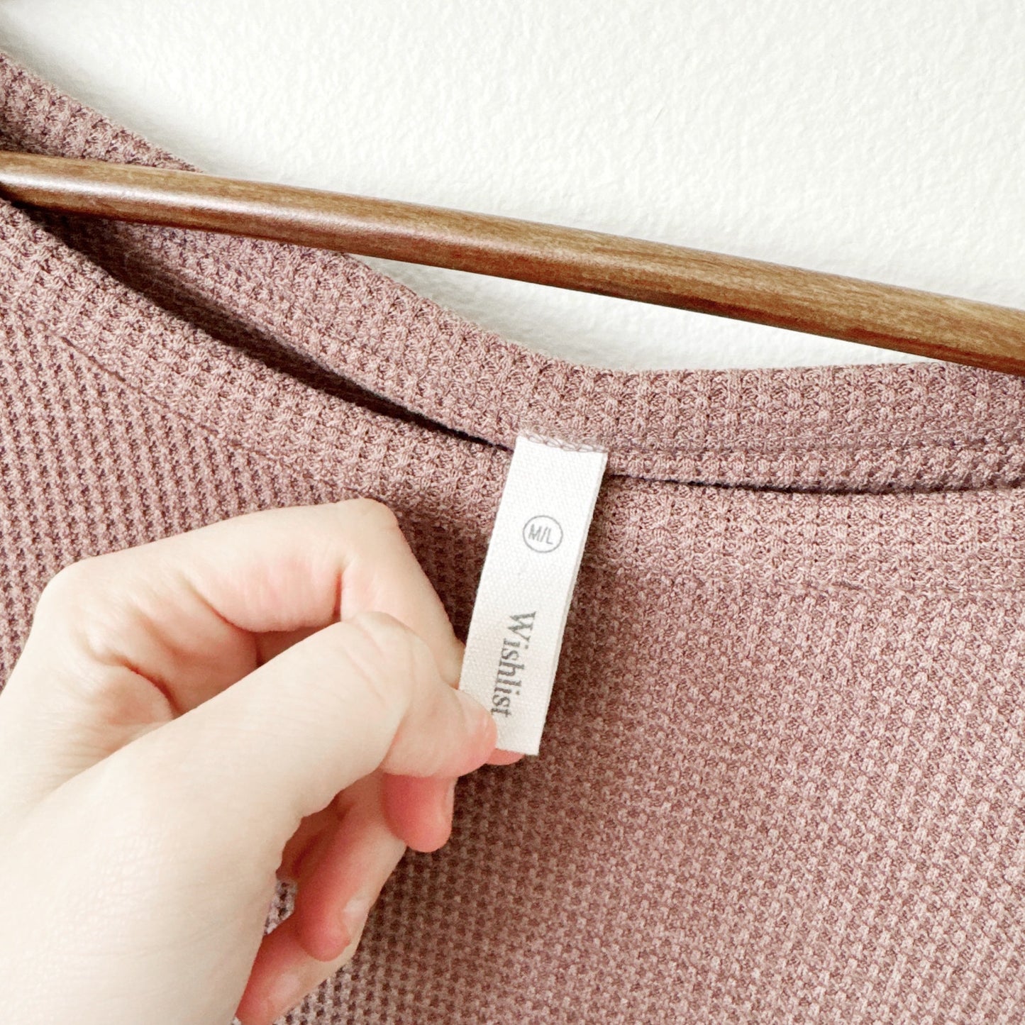 Wishlist brown waffle knit bell sleeve sweater M/L