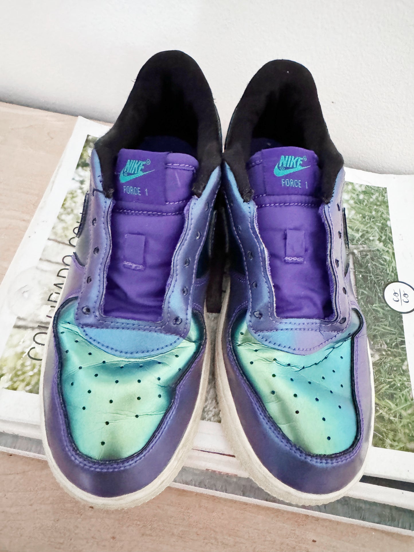 3Y | purple Neptune Nike Air Force ones