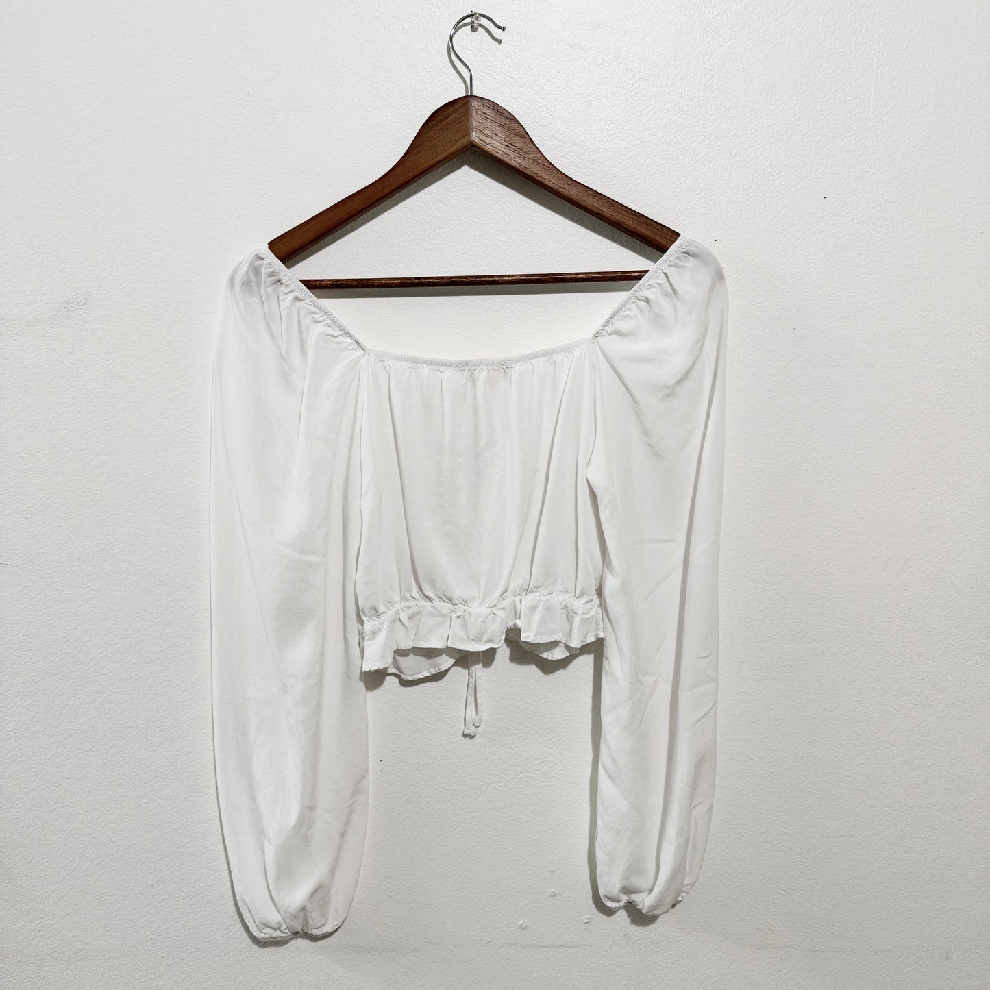 Small | Altrd state Lightweight white drawstring front top