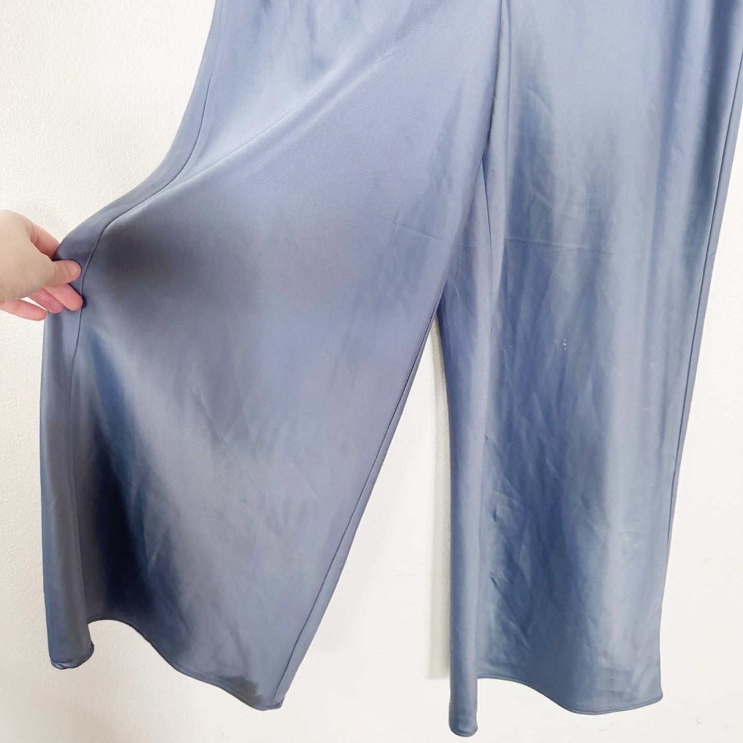 Joie Blue Satin wide leg capris size 12