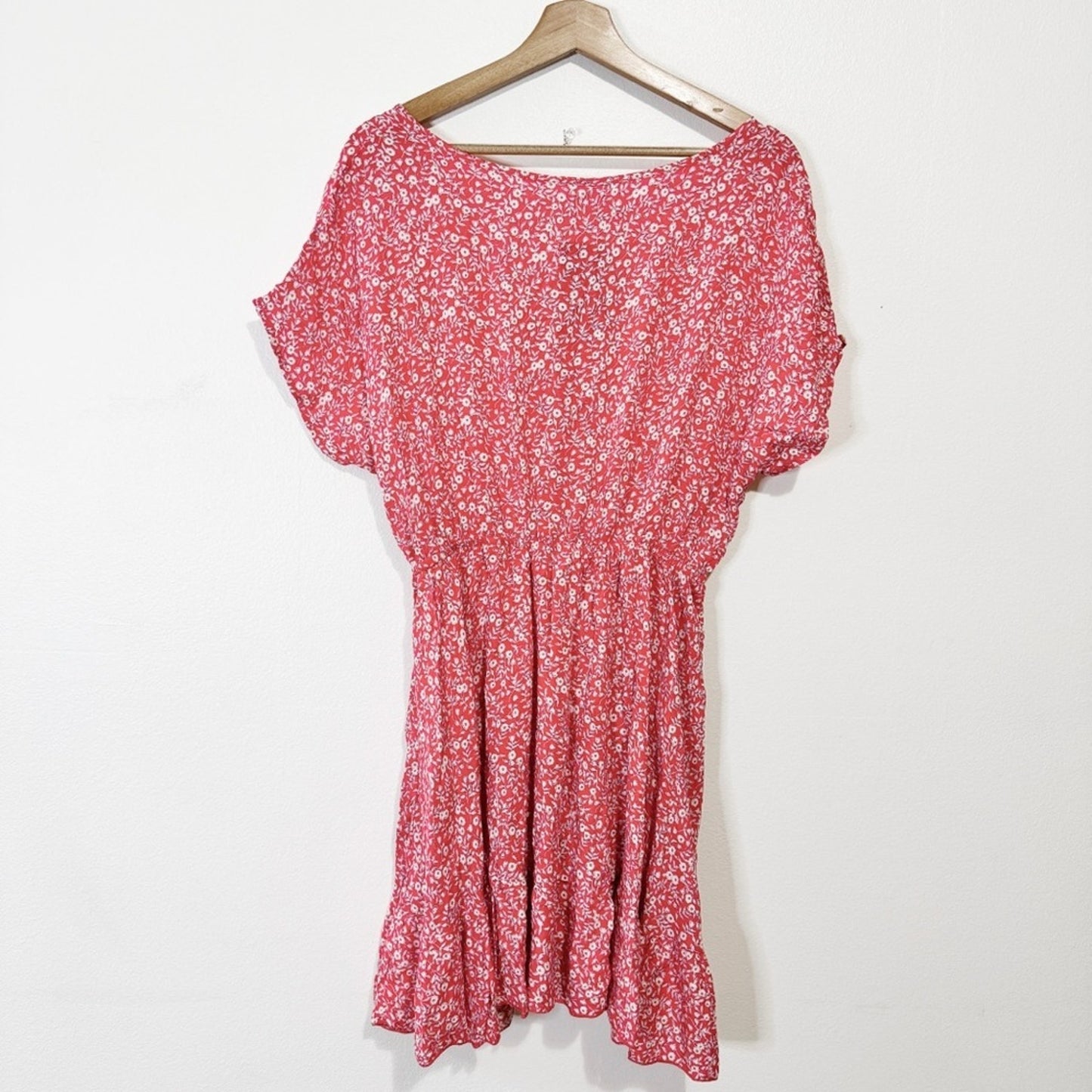 Red floral Floerns dress small NWT