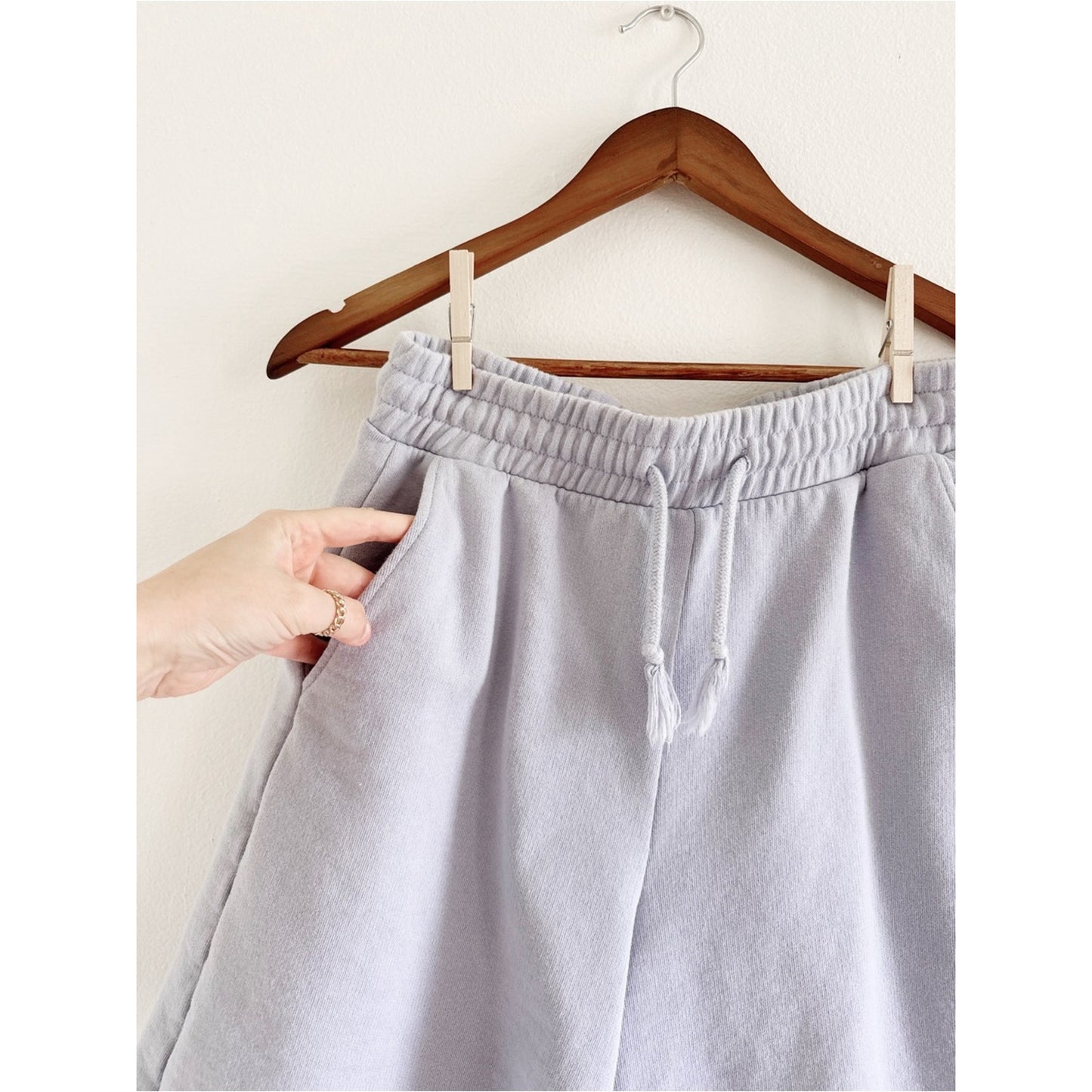 H&M Dusty Blue Drawstring Shorts small
