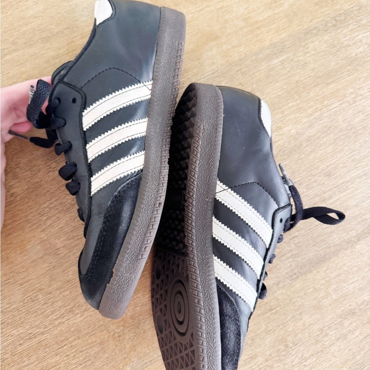 Adidas Samba Black & White Classic Sneakers 4.5 Youth