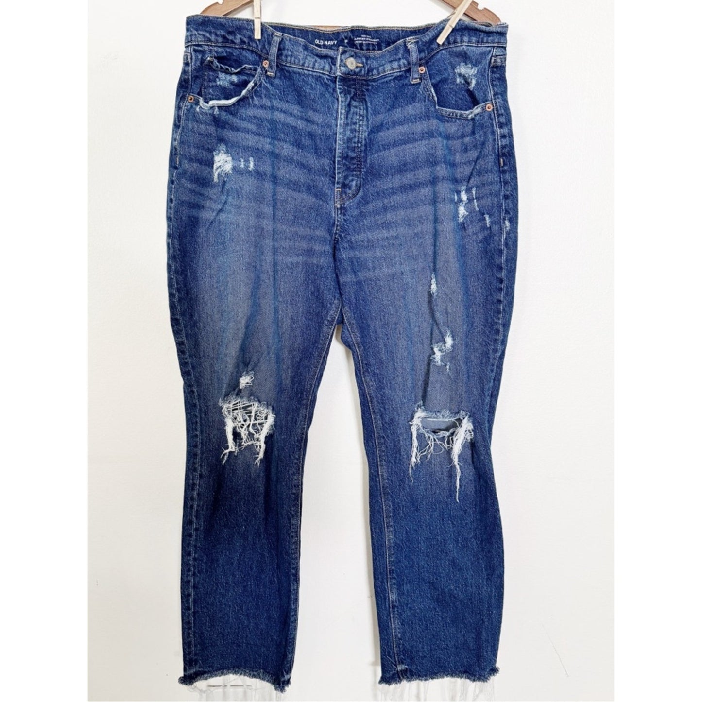 Old Navy Blue Distressed Jeans size 16