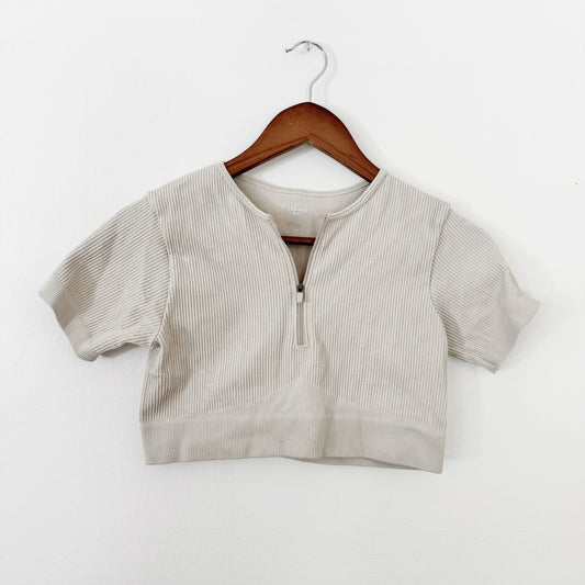 Medium | cream workout cropped top