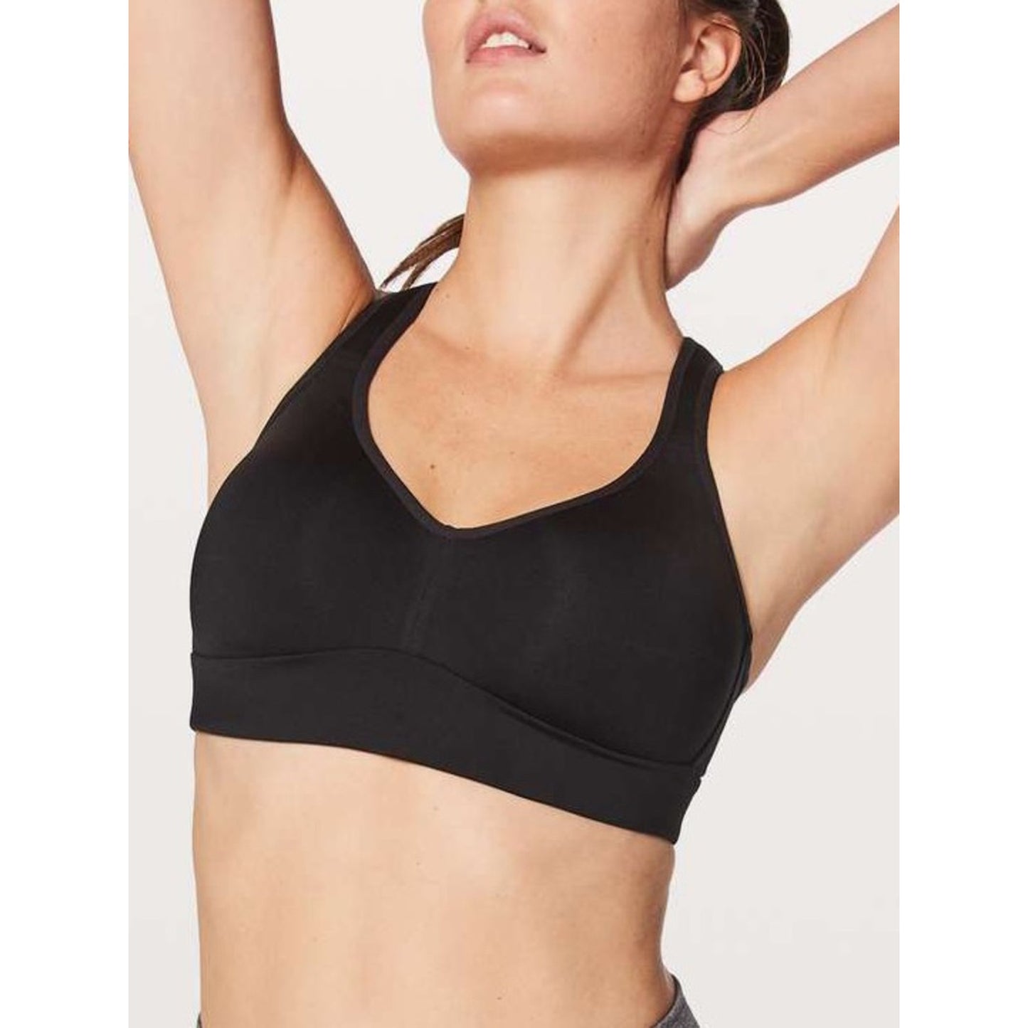 Lululemon Speed Up High Support Black Racerback Sports Bra size 4
