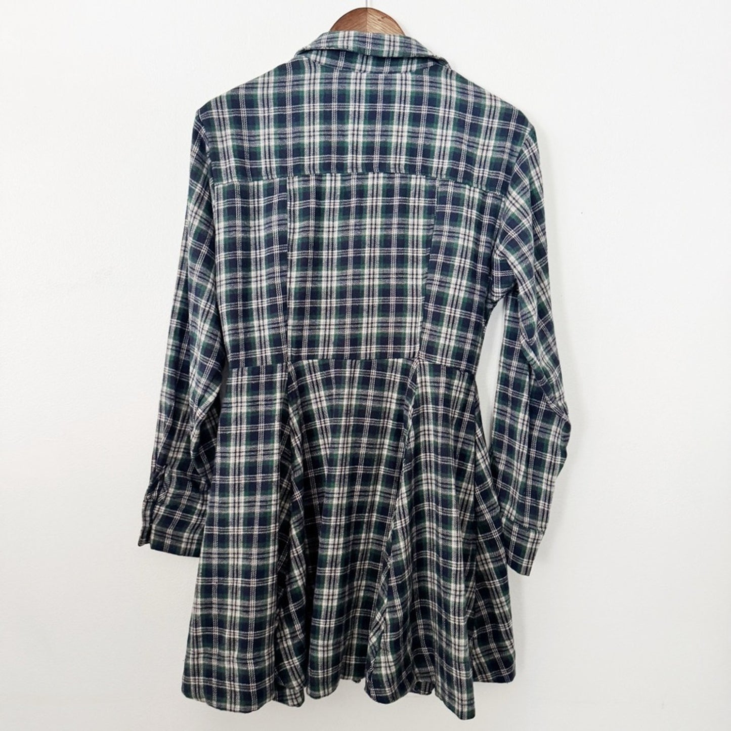 Blue green plaid lulus dress small