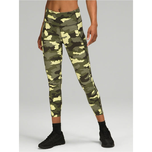 lululemon athletica Green Camouflage Leggings size 4