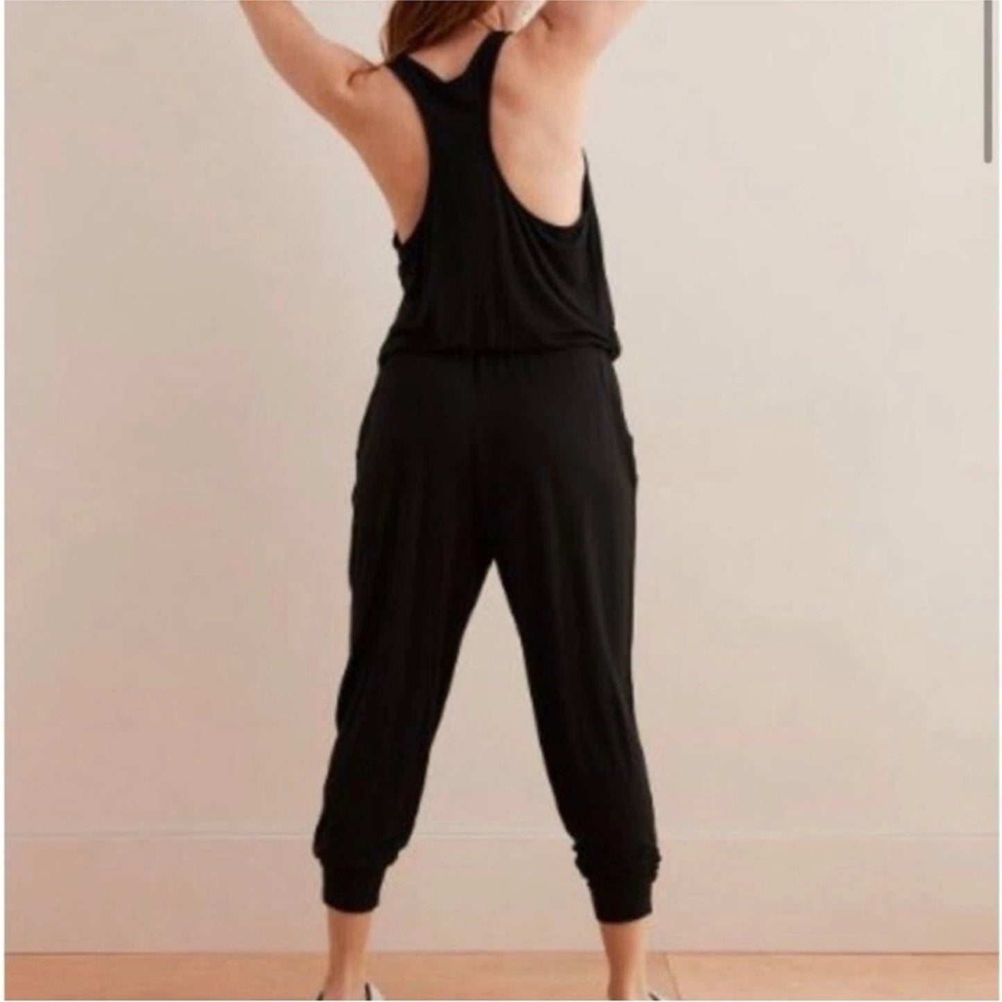 Aerie Black Sleeveless Jumpsuit XS
