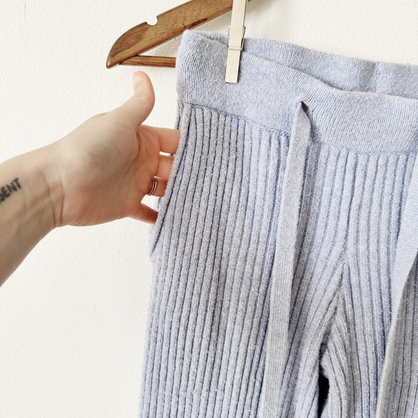 Universal Thread Light Blue Ribbed Knit Jogger Pants XS