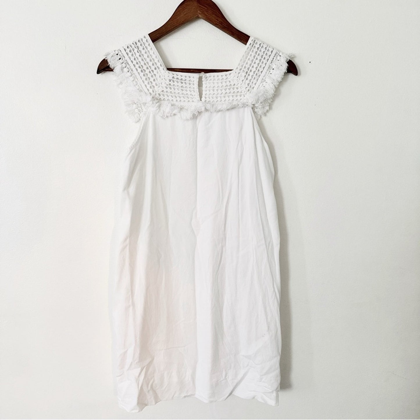Madewell White Crochet Detail dress