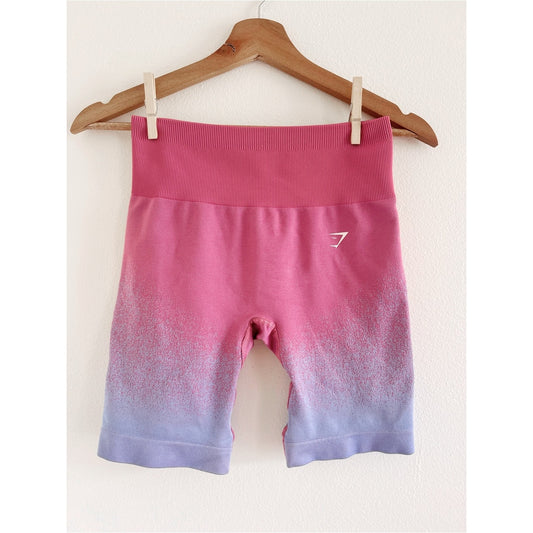 Gymshark Adapt Ombre Pink to Lavender Biker Shorts small