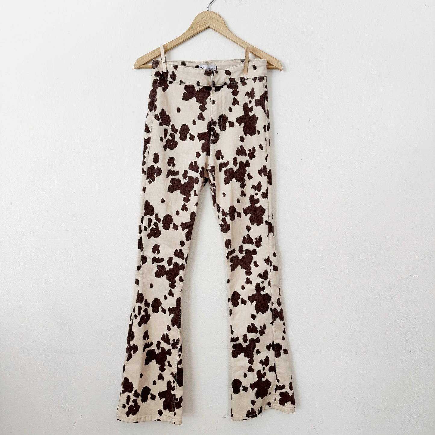 6 | Zara cow print flares