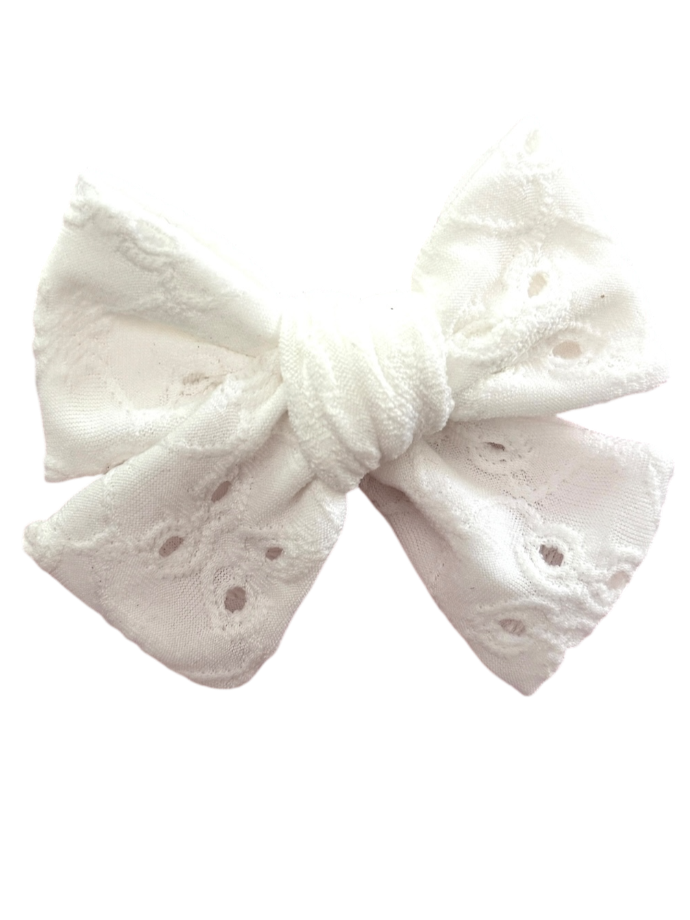 White eyelet pinwheel