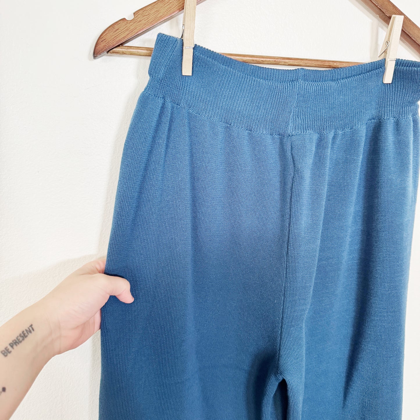 Small | No brand blue heavy knit pants
