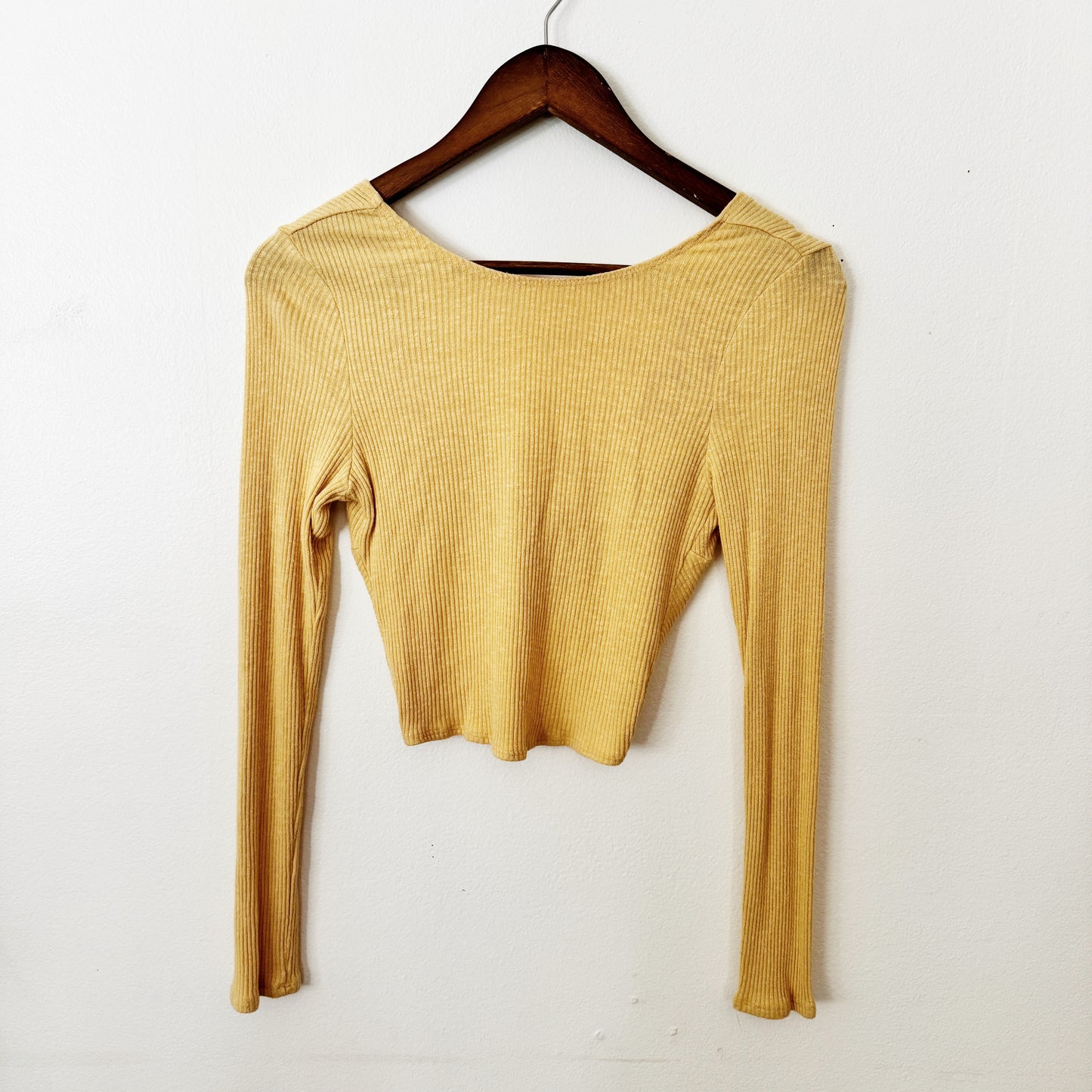 Medium | Altrd state Yellow long sleeve crossy back top