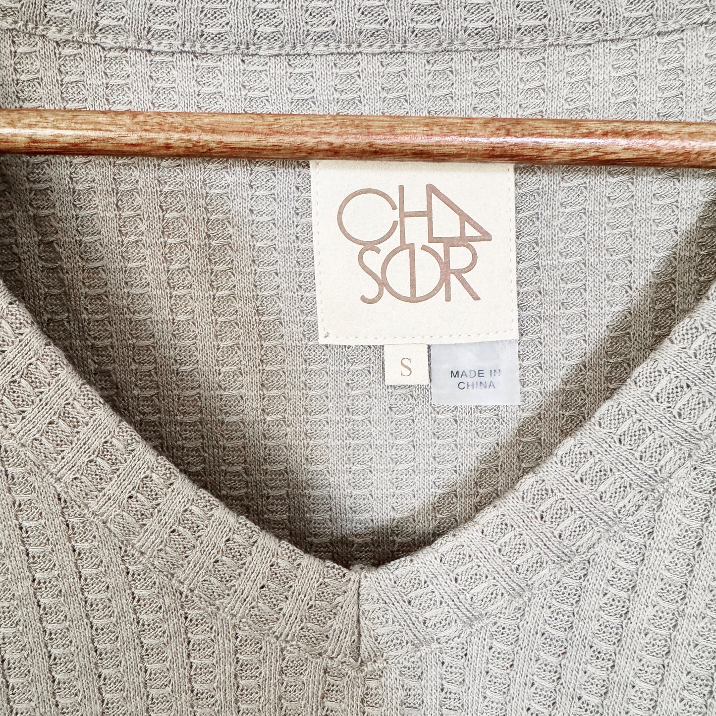 Small | Sage green waffle knit long sleeve 
Chaser