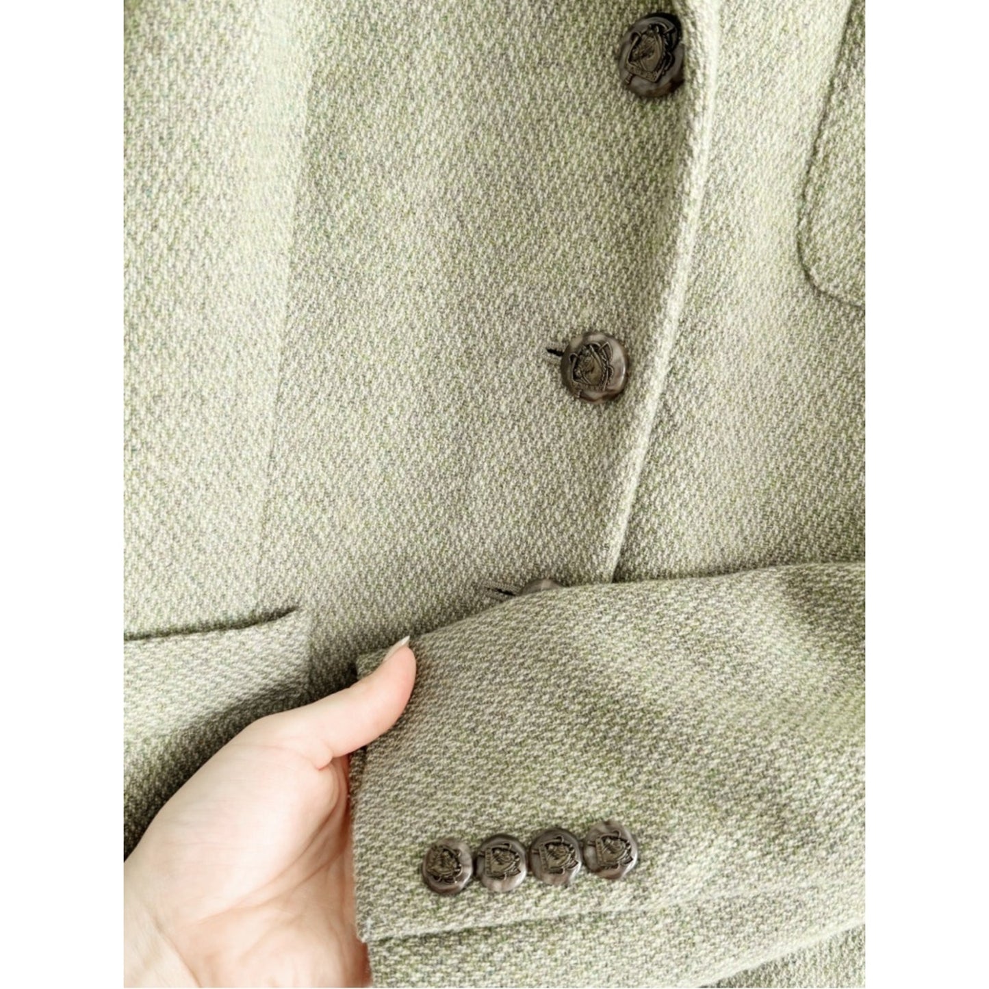 Ralph Lauren sage green Wool-Blend Blazer size 6