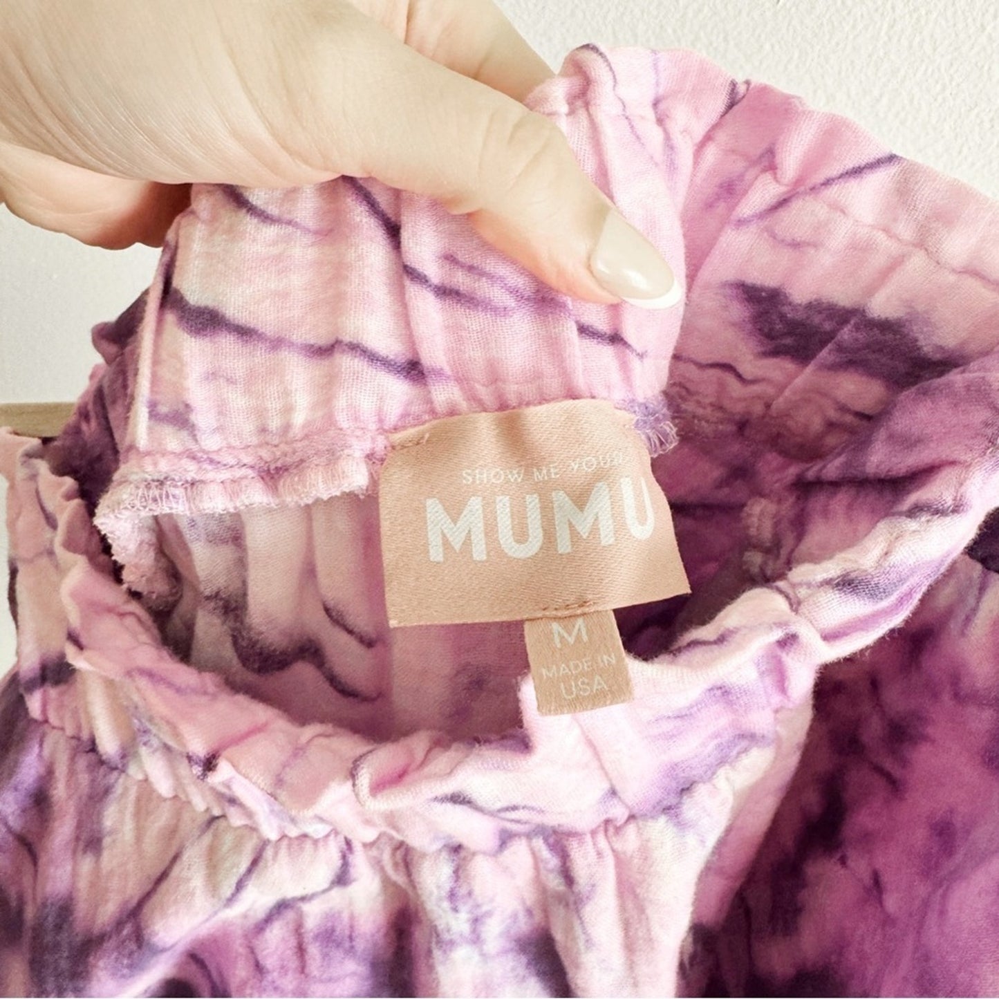 Purple tie dye show me your mumu skirt medium
