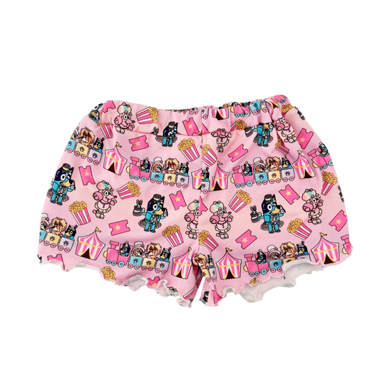 Blue puppy circus shorts