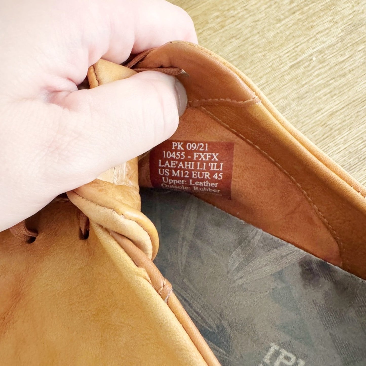 Olukai Lae'ahi Lī 'Ili Men's Low-Top Leather Sneakers in Tan size 12