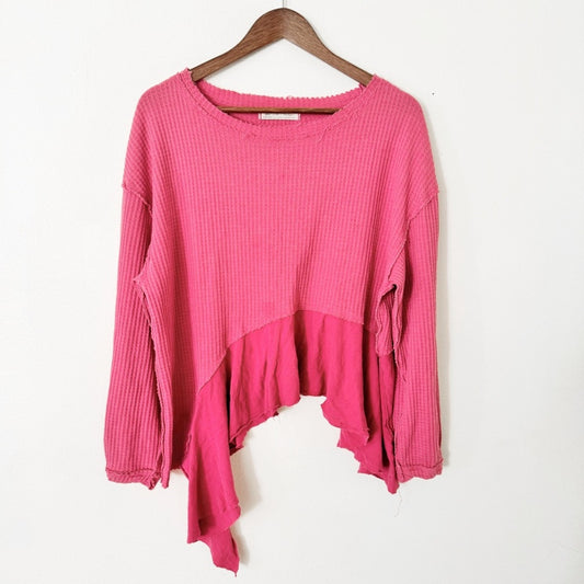 Pink Asymmetrical free people top XS