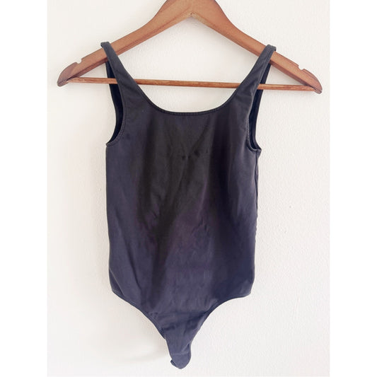 SKIMS Black Scoop Neck bodysuit XS