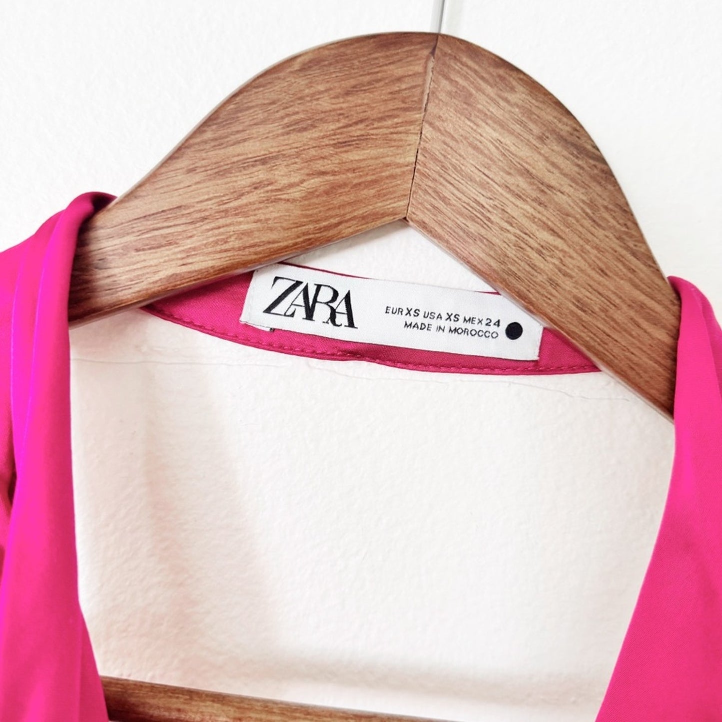 Zara Pink Satin Halter Top XS