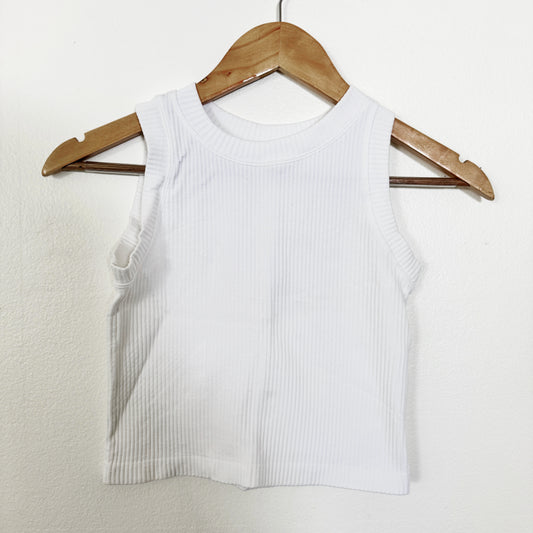 M/L | Aura white ribbed athletic tank