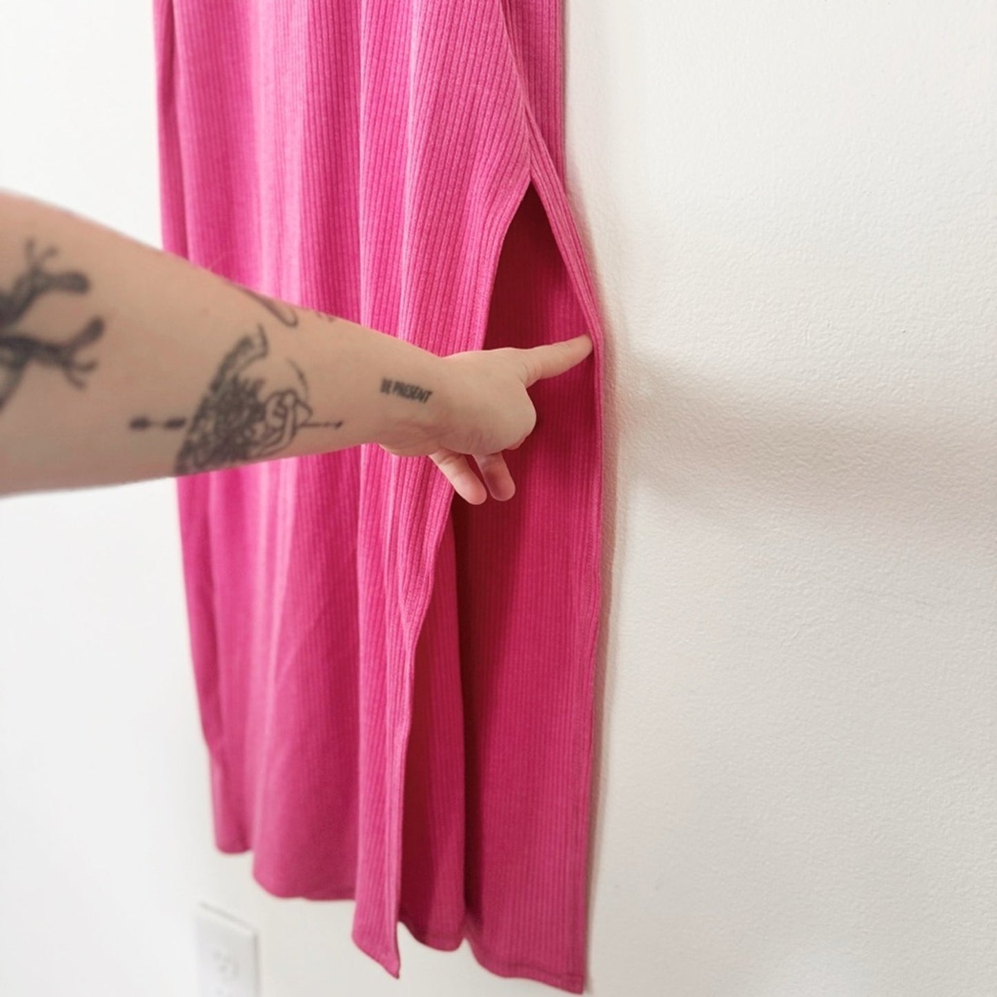 Tyche Pink Sleeveless Cutout Dress medium