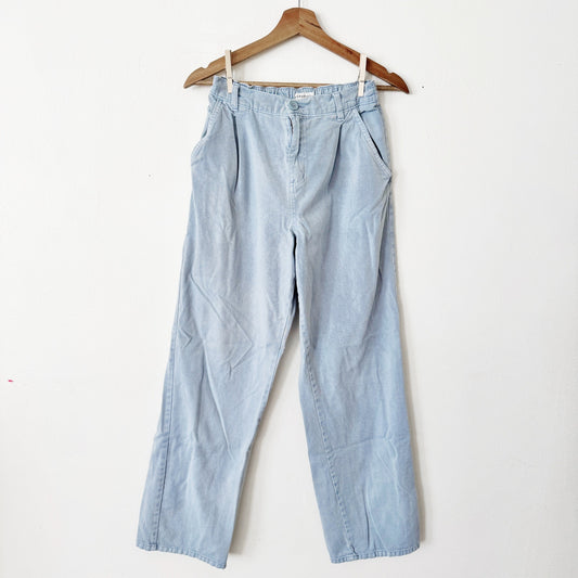 Aeropostale blue high rise relaxed pleated pants small