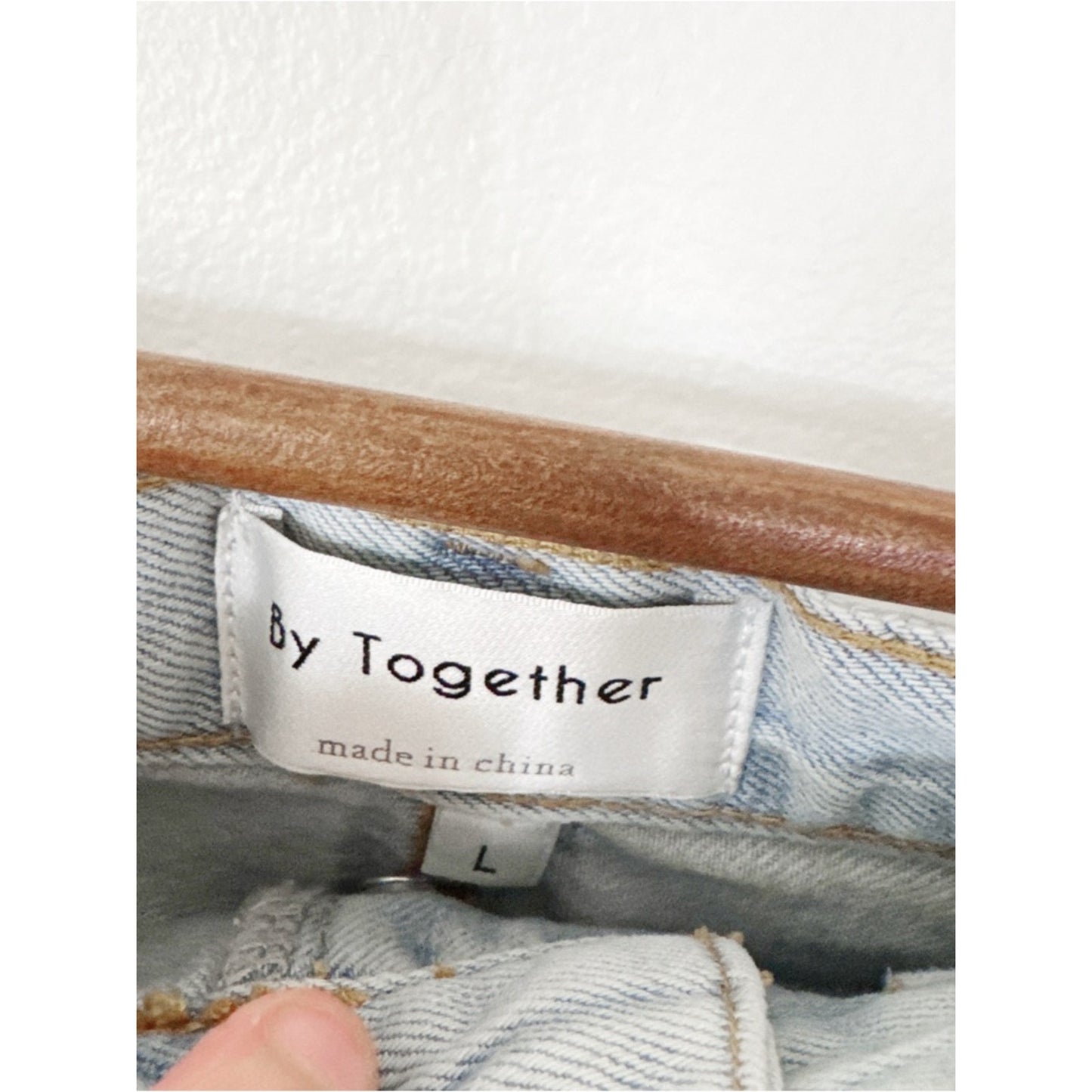 By Together Light Blue Denim Shorts large