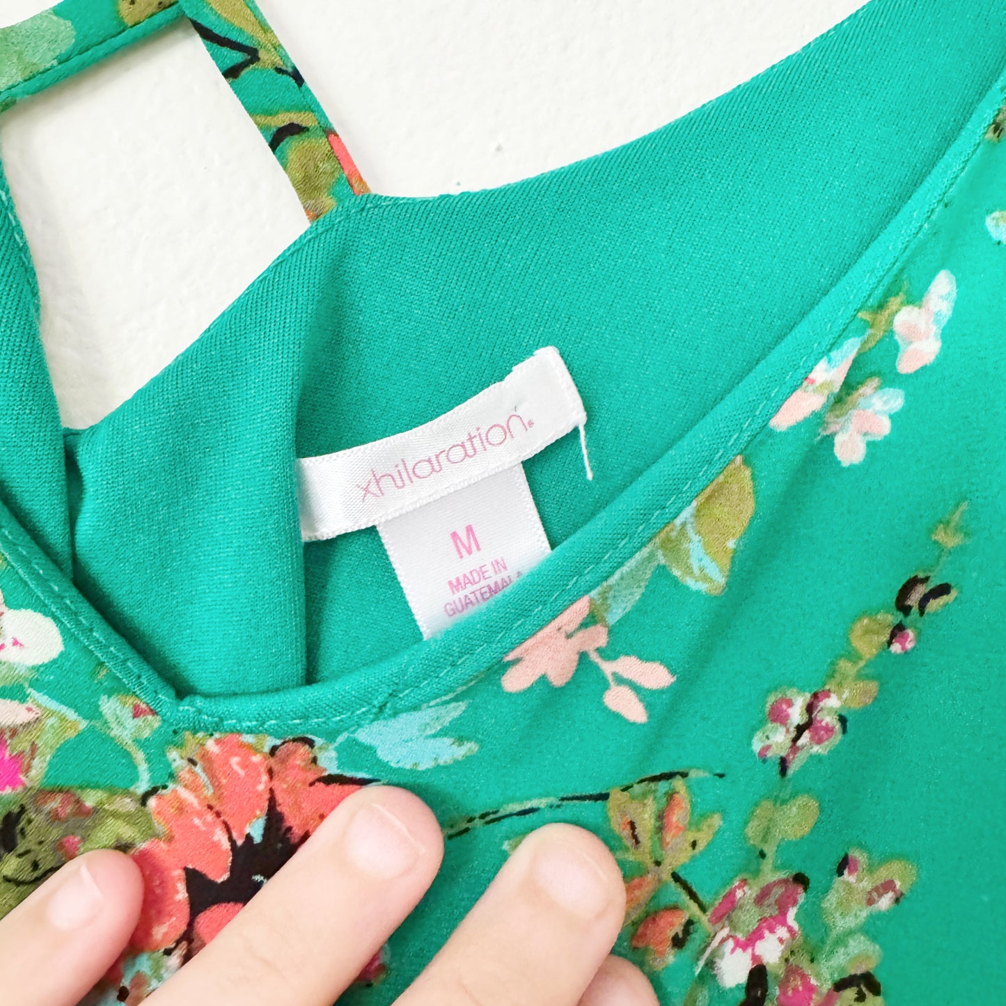 Medium | green floral chiffon dress