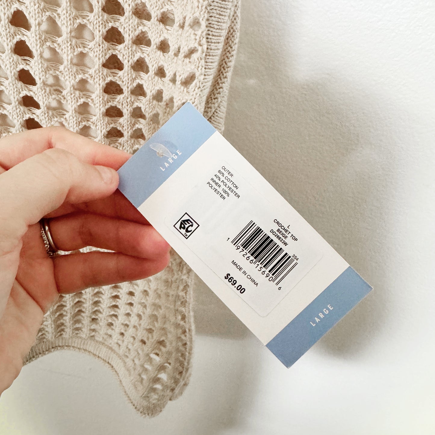 Large | Steve Madden Open waffle top with tank NWT