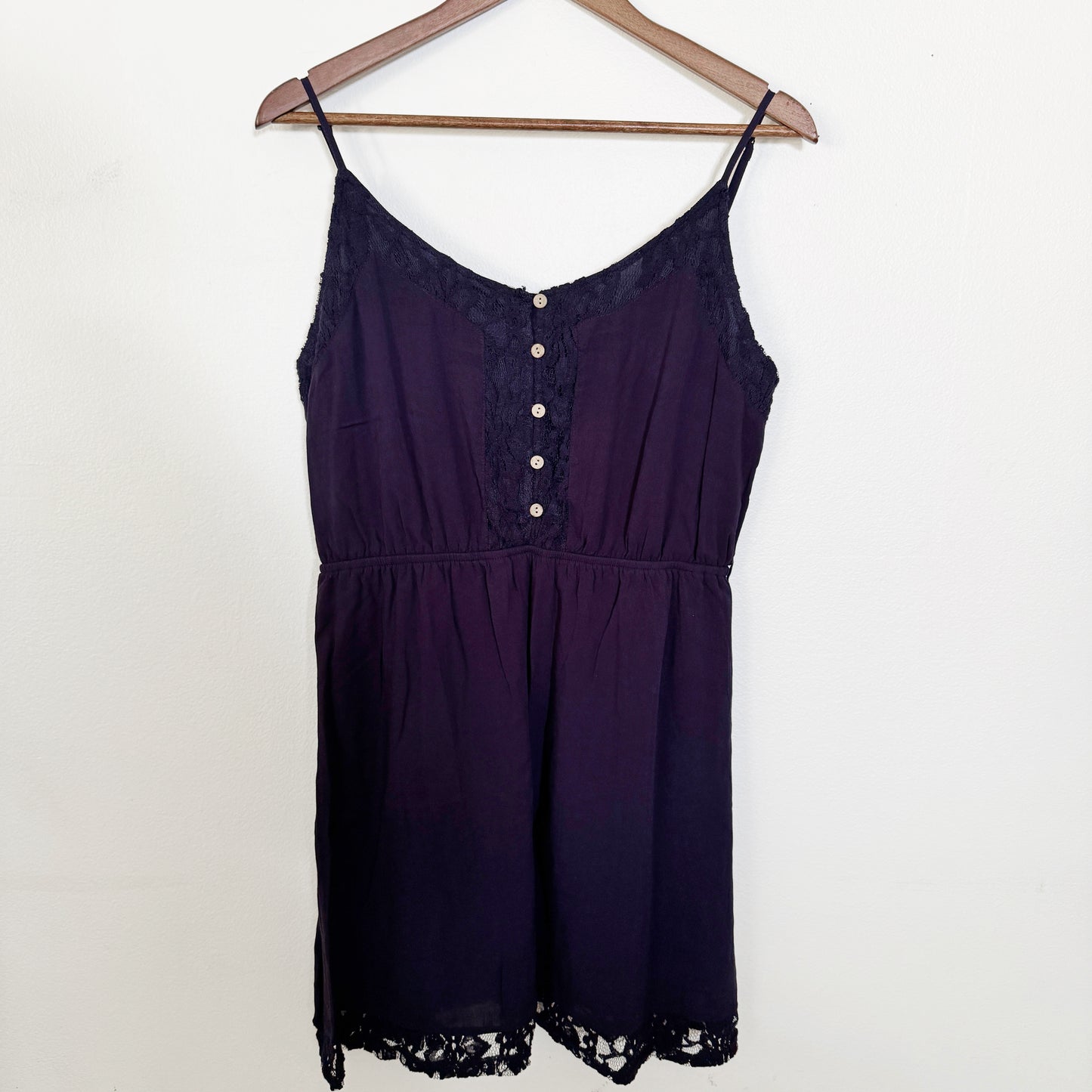 Large | Sweet wanderer Navy blue Lacey dress